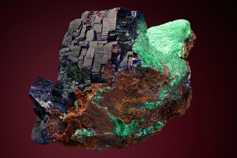 AZURITE on MALACHITE